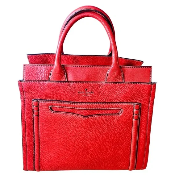 Kate Spade New York Claremont Drive Marcella Leather Tote Red ❤️‍🔥❤️‍🔥 - Picture 12 of 13